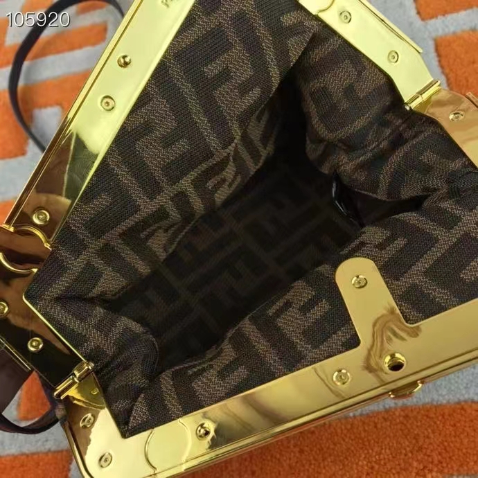 Fendi Women FF First Small Blue Marbled Fabric Bag