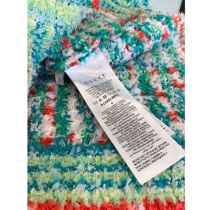 Gucci Men Maxi GG Cotton Cardigan Red Green Long Sleeves V-Neck