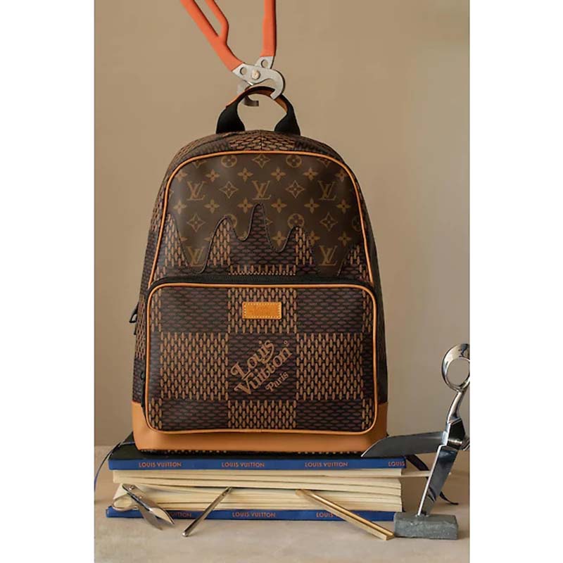 Louis Vuitton LV Unisex Campus Backpack Giant Damier Ebene Coated Canvas