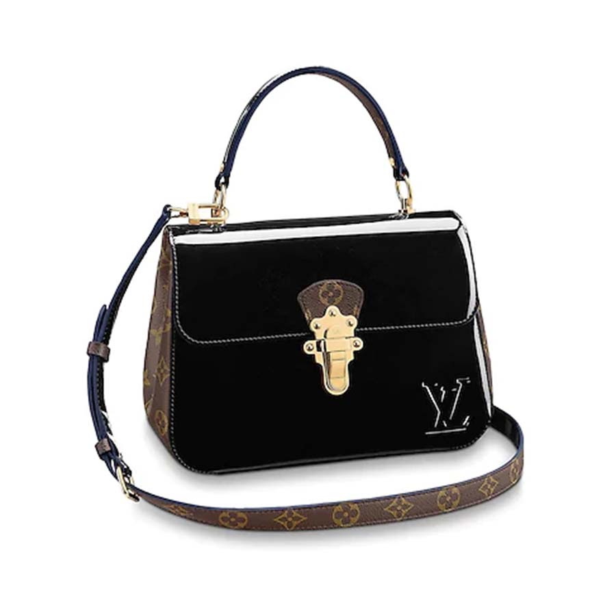 Louis Vuitton LV Women Cherrywood PM Handbag in Glossy Patent Leather