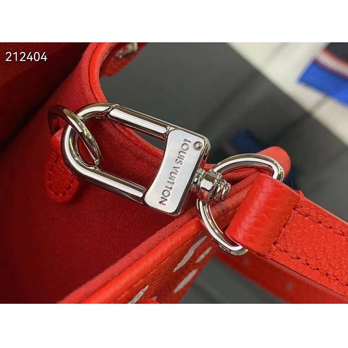 Louis Vuitton LV Women LV x YK OnTheGo PM​ Red White Embossed Grained Monogram Empreinte Cowhide