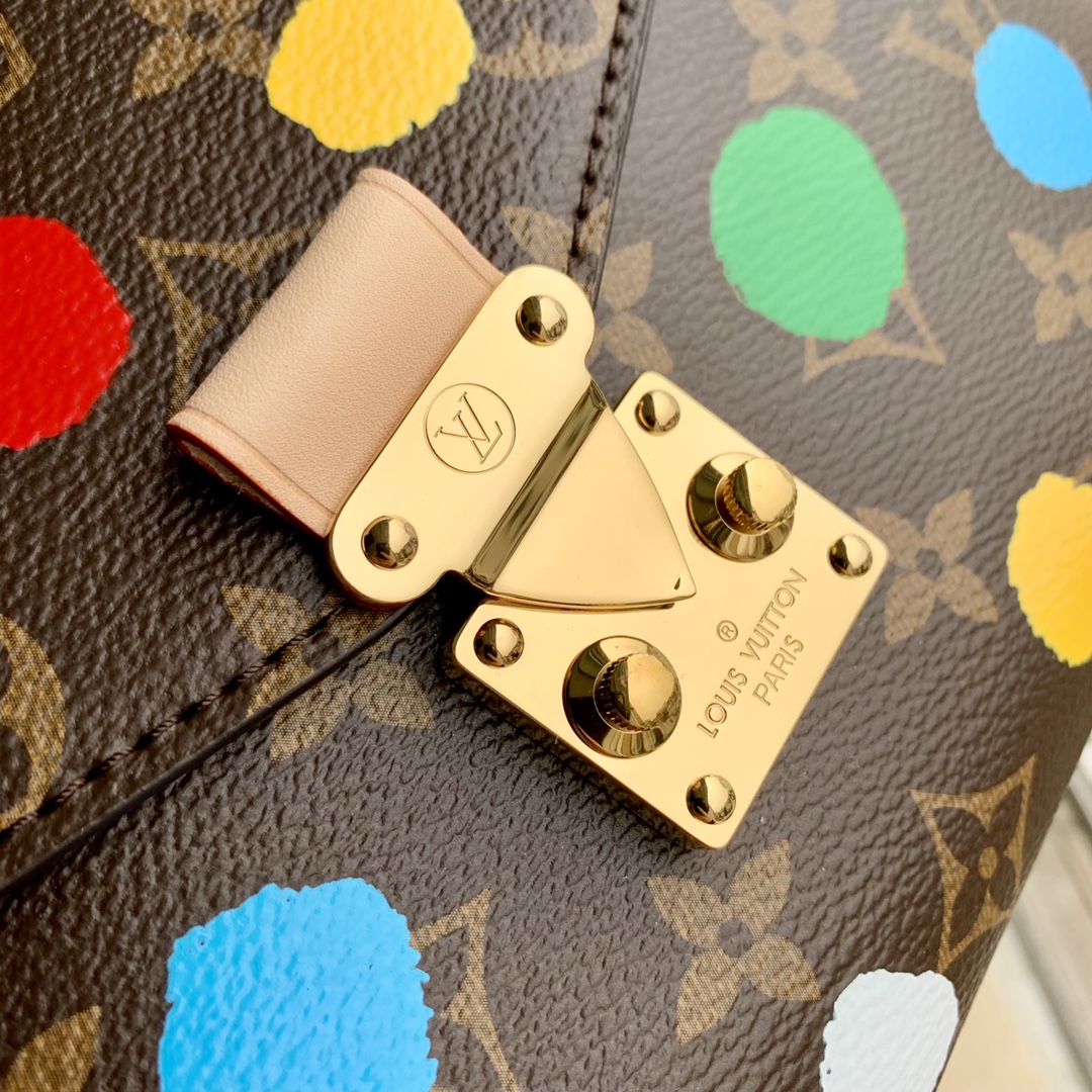Louis Vuitton Women LV x YK Pochette Métis​ Monogram Coated Canvas 3D Painted Dots