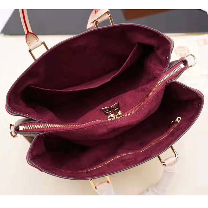 Louis Vuitton LV Women Soufflot MM in Monogram Canvas-Brown