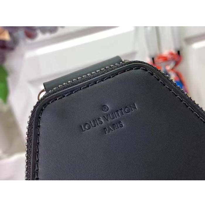 Louis Vuitton LV Unisex Avenue Slingbag NM Damier Graphite Coated Canvas Cowhide Leather