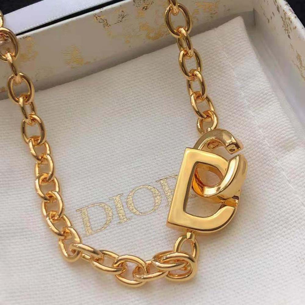 Dior Women CD Lock Necklace Gold-Finish Metal