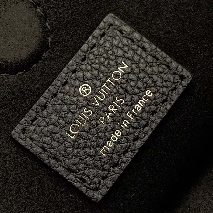 Louis Vuitton LV Women Vendôme MM Black Cowhide Leather Monogram Coated Canvas