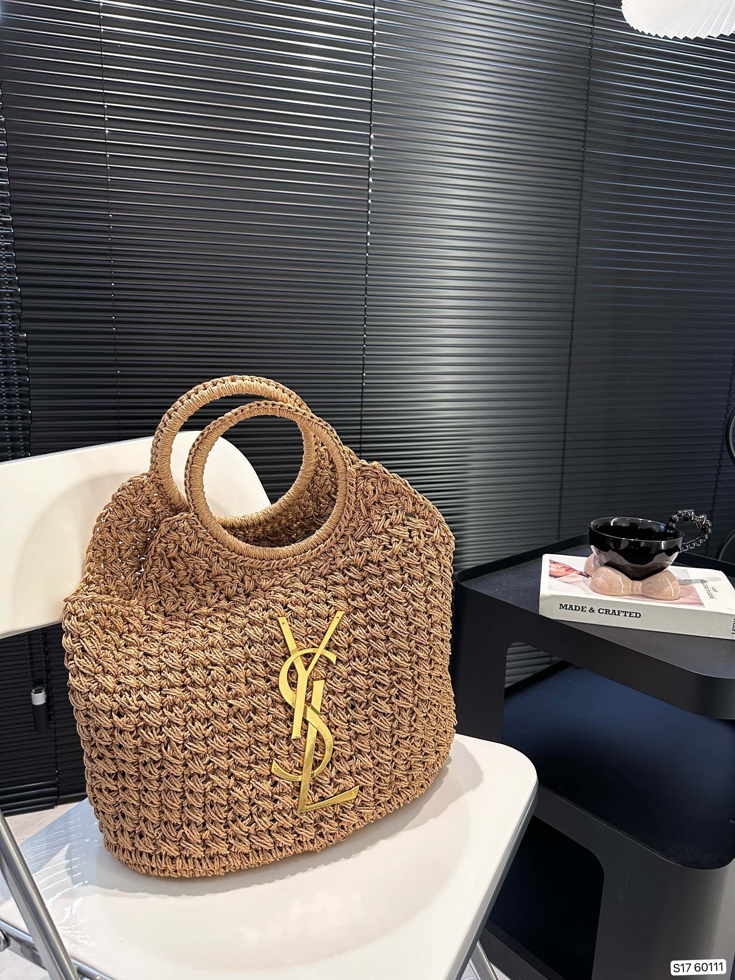 YSL Summer Fashion Straw Tote Bag 0724041110