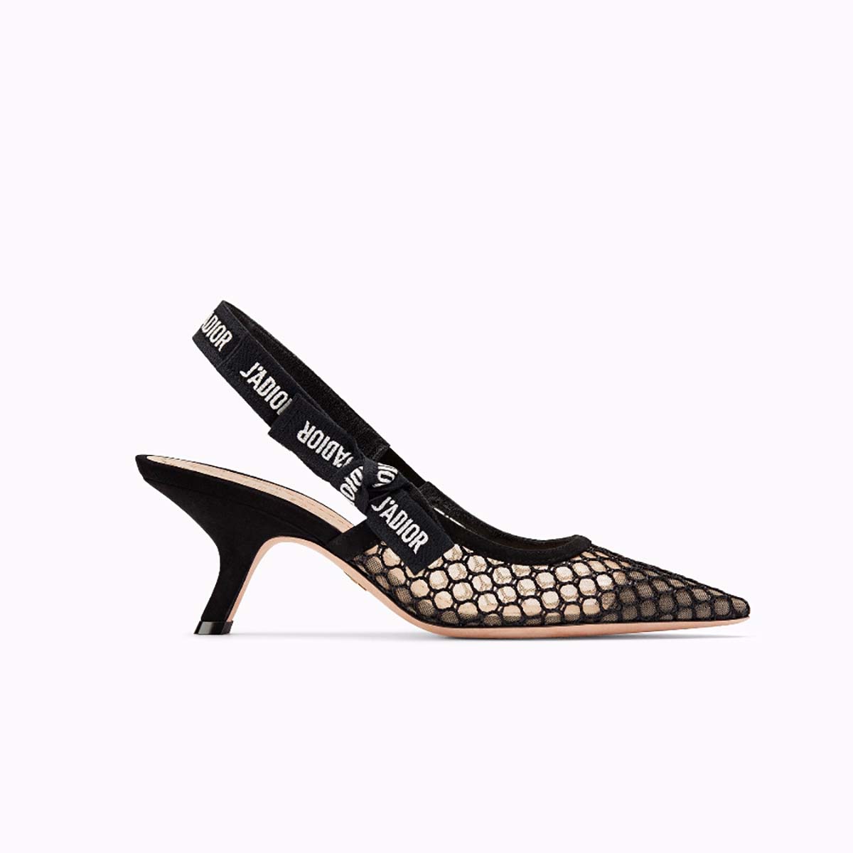 Dior Women J’Adior High-Heeled Shoe in Black Mesh Shoes Black