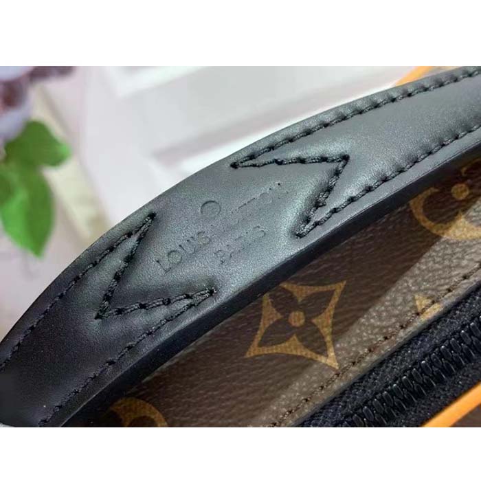 Louis Vuitton LV Unisex S Lock Messenger Radiant Sun Monogram Macassar Coated Canvas