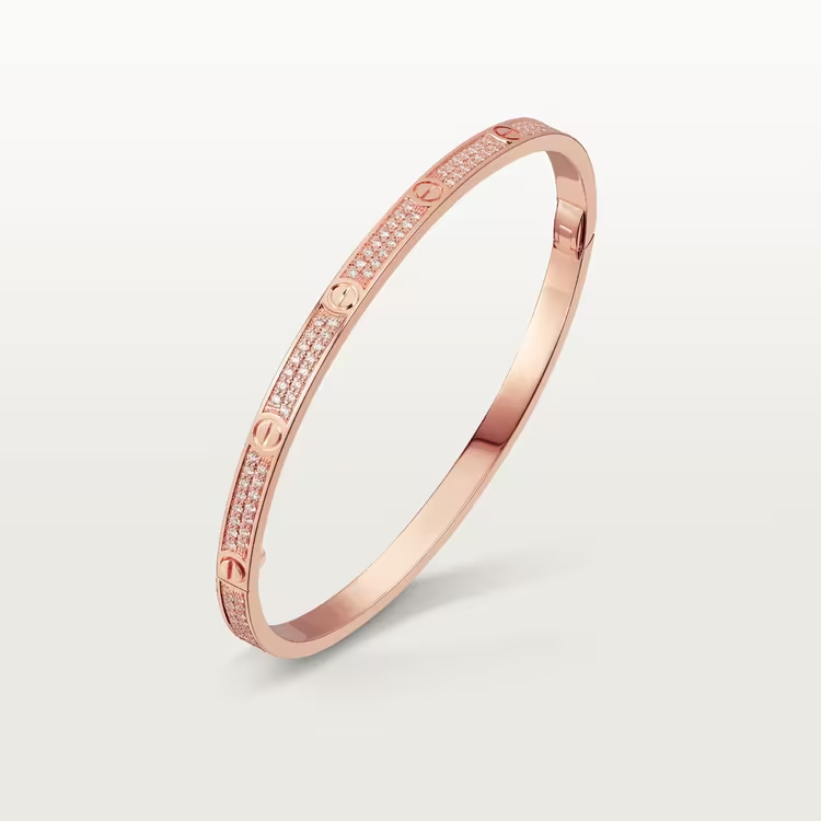 CARTIER LOVE BRACELET, SMALL MODEL, PAVED – 16