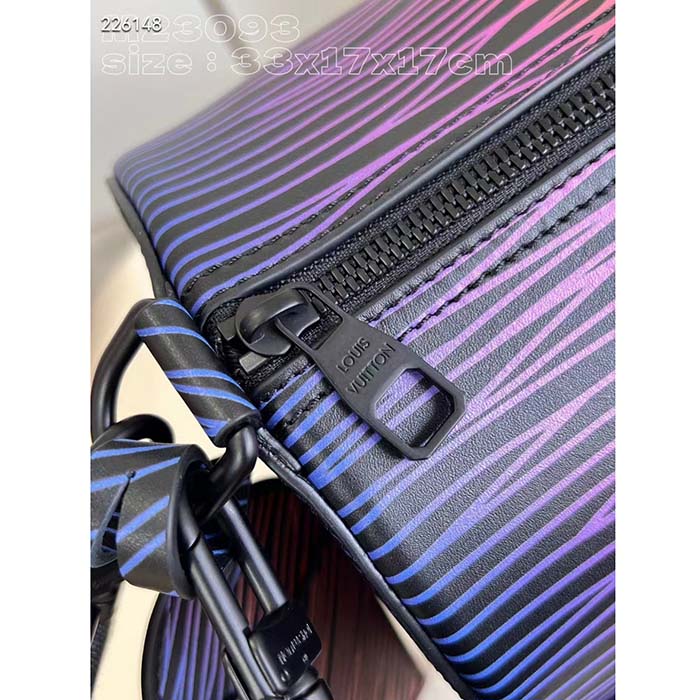 Louis Vuitton LV Unisex Soft Polochon MM Gradient Electric Sun Calf Leather Textile Lining