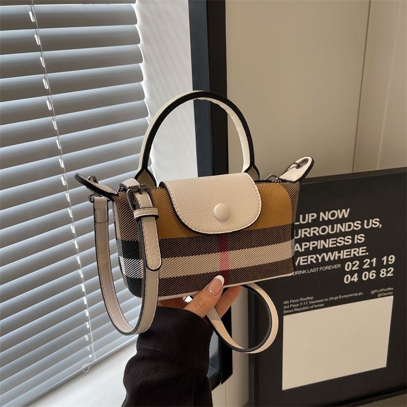 New casual retro plaid mini square bag PD042025051906