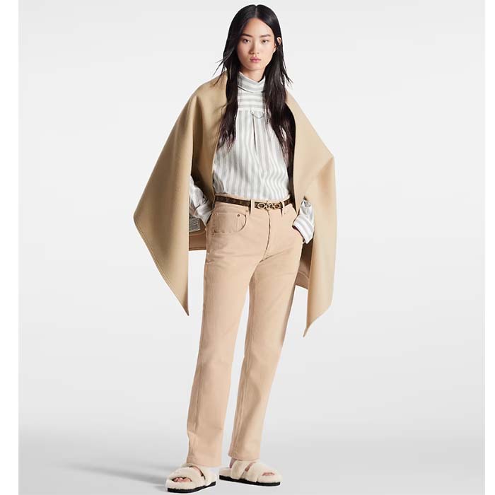 Louis Vuitton Unisex LV Circle Prime 20 MM Reversible Belt Black Calf Leather Verso Side