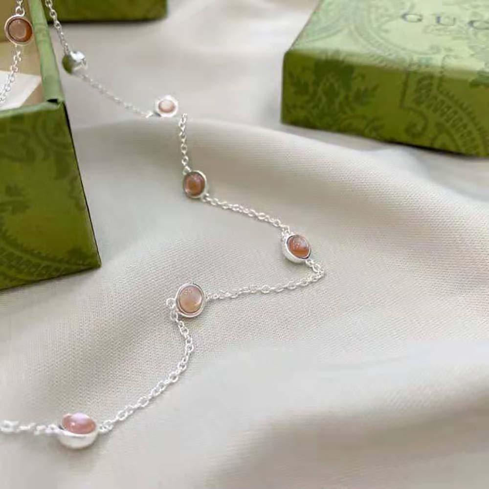 Gucci Women Double G Mother of Pearl Necklace