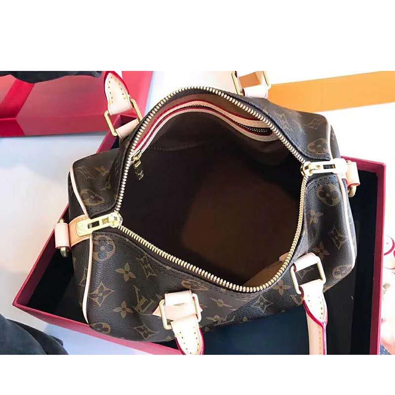 Louis Vuitton LV Women Speedy Bandoulière 25 in Signature Monogram Canvas-Brown