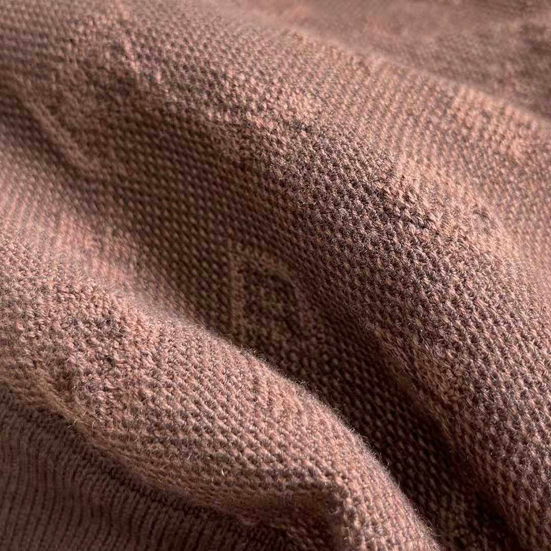 Louis Vuitton LV Men Monogram Hoodie Wool Polyester Brown Slightly Loose Fit