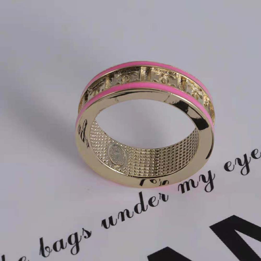 Chanel Women Ring in Metal-Pink