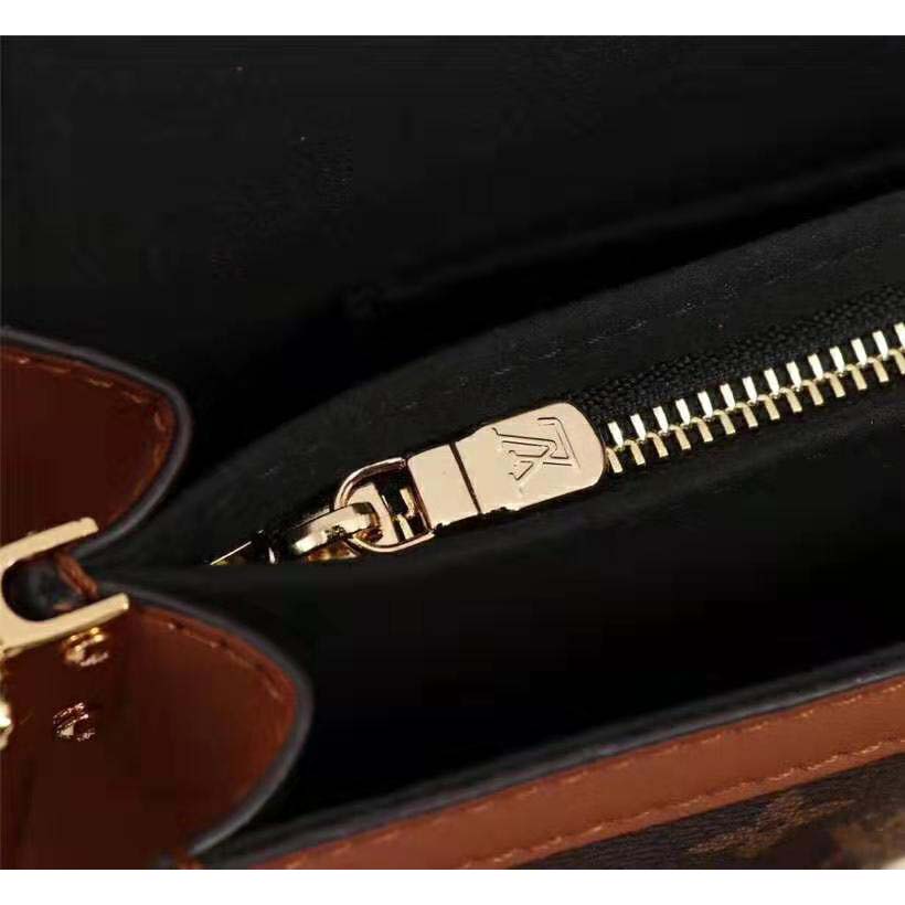 Louis Vuitton LV Women Dauphine MM Handbag in Monogram Canvas-Brown