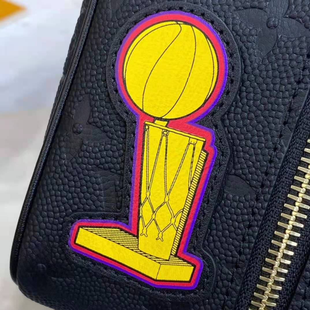 Louis Vuitton LV Unisex LV x NBA Cloakroom Dopp Kit Black Cowhide Leather