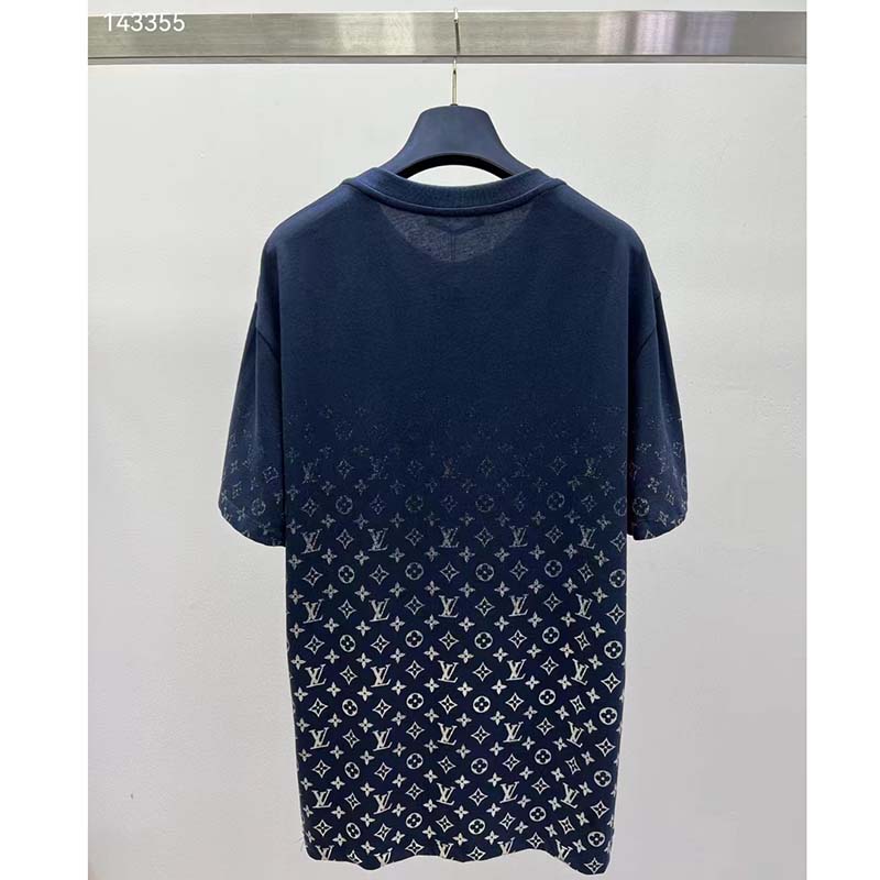 Louis Vuitton Women Mental LVSE Monogram Gradient T-Shirt Cotton Regular Fit Dark Ocean