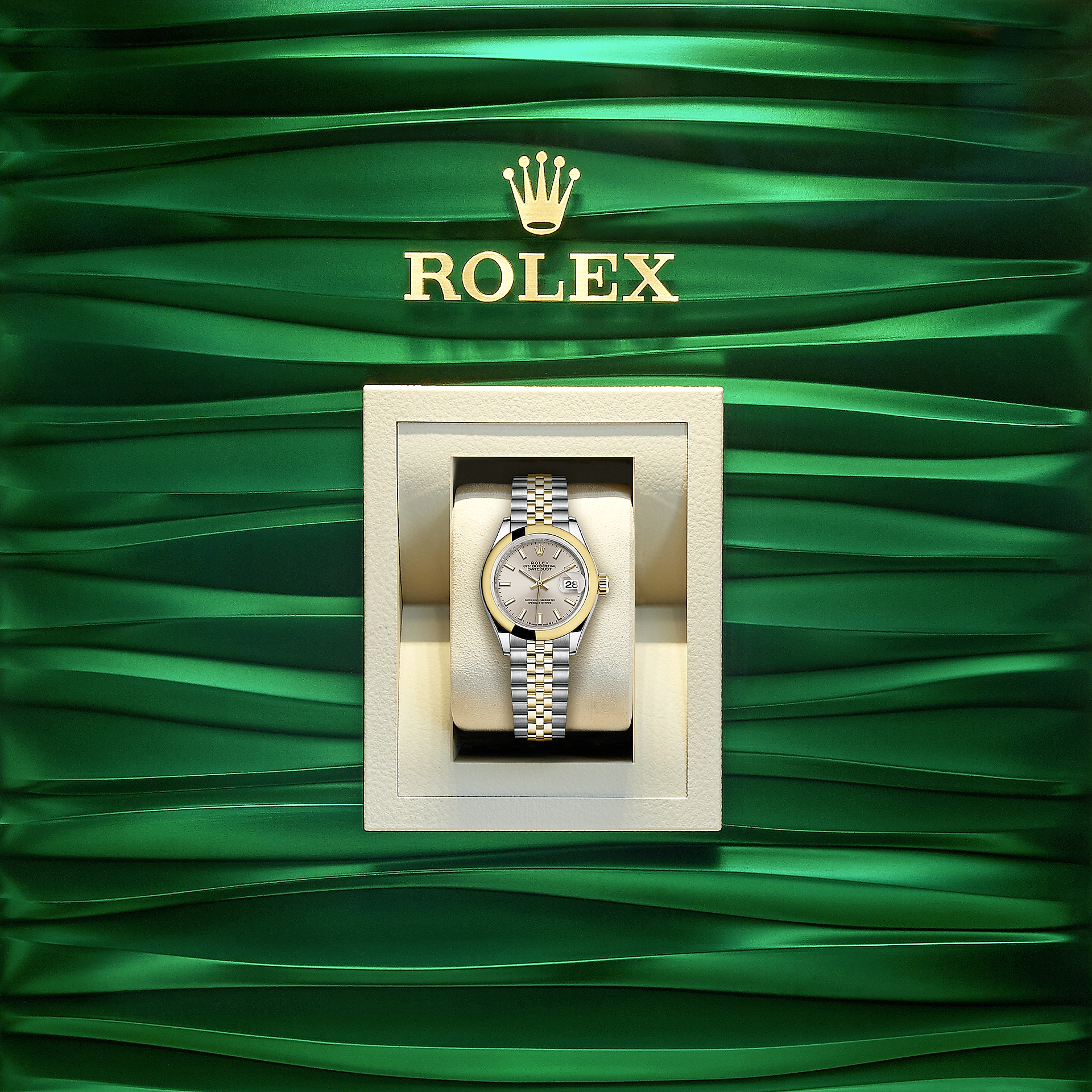 Rolex Lady-Datejust 28, Oystersteel and 18k Yellow Gold, Ref# 279163-0019