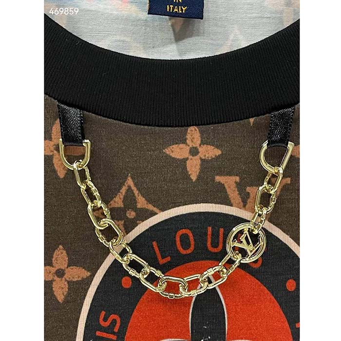 Louis Vuitton Men LV Flight Mode Elysee Palace T-Shirt Cotton Dark Brown 1AFMYH