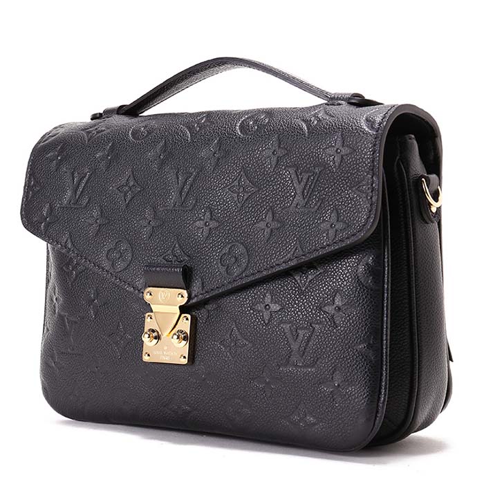 Louis Vuitton LV Women Pochette Métis Bag Black Monogram Grained Cowhide Leather