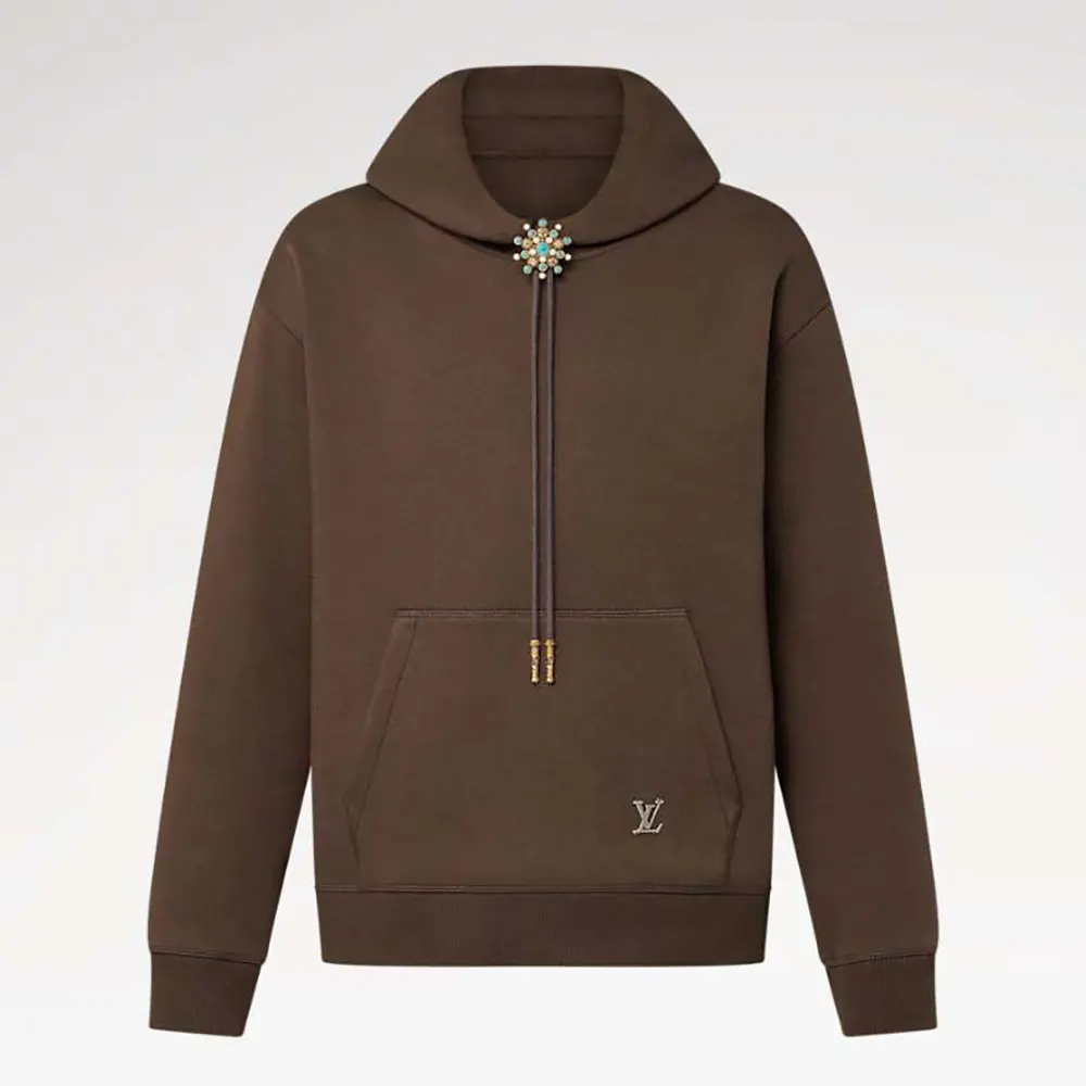 Louis Vuitton Men Embellished Cotton Hoodie 1AFWVV
