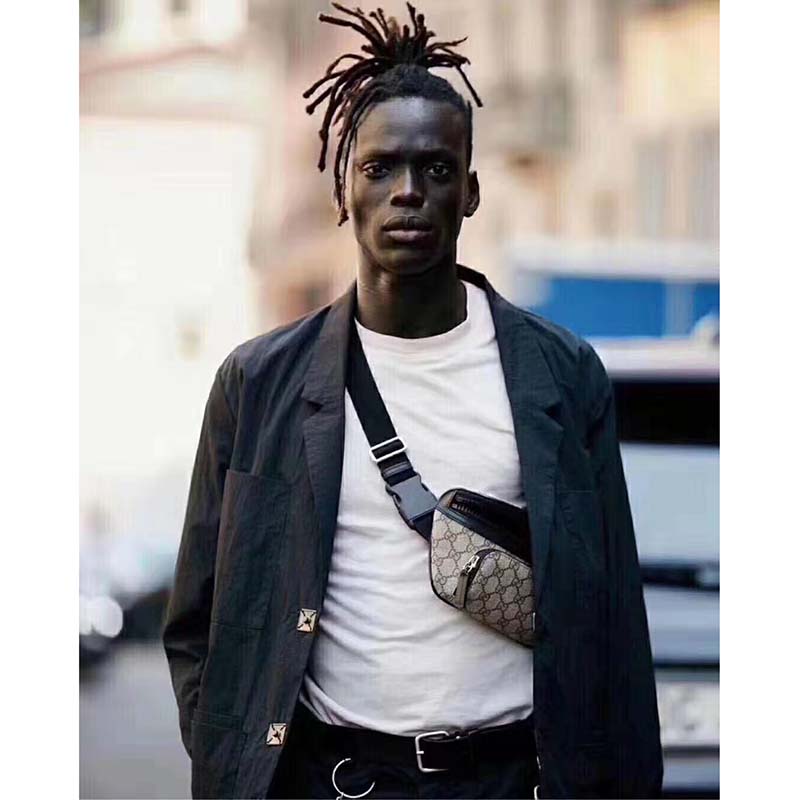 Gucci GG Unisex Gucci Eden Belt Bag in Beige/Ebony GG Supreme Canvas