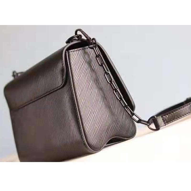 Louis Vuitton LV Women Twist Mini Handbag Iridescent Black Taurillon leather