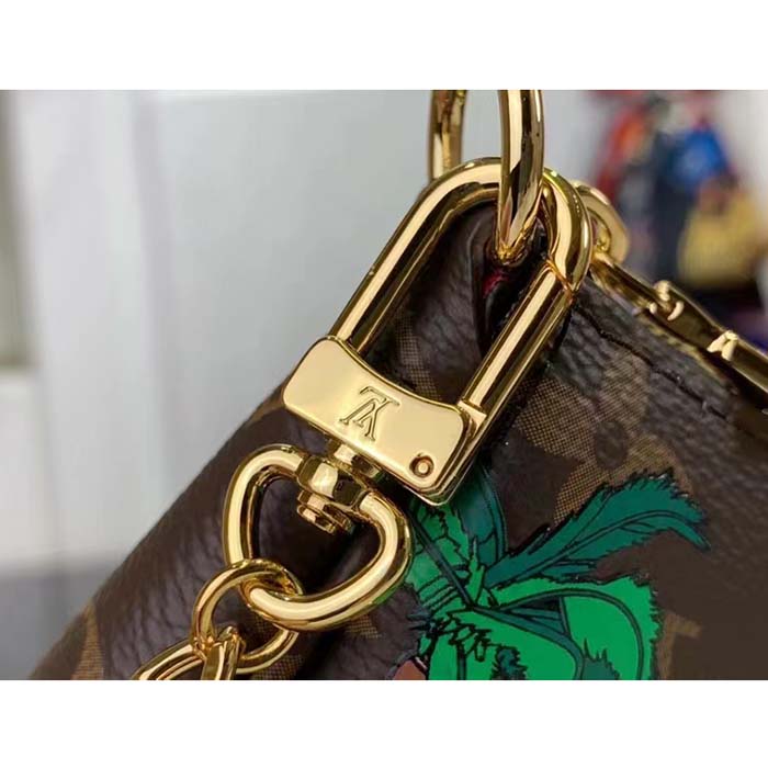 Louis Vuitton LV Unisex Mini Pochette Accessoires Dragon Fruit Pink Monogram Coated Canvas