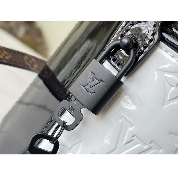 Louis Vuitton LV Unisex Cannes Handbag White Patent Calfskin Leather