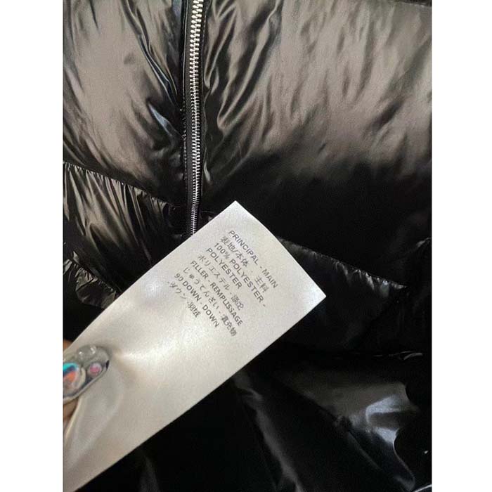 Louis Vuitton Women LV Glossy Long Puffer Coat Black Regular Fit Polyamide