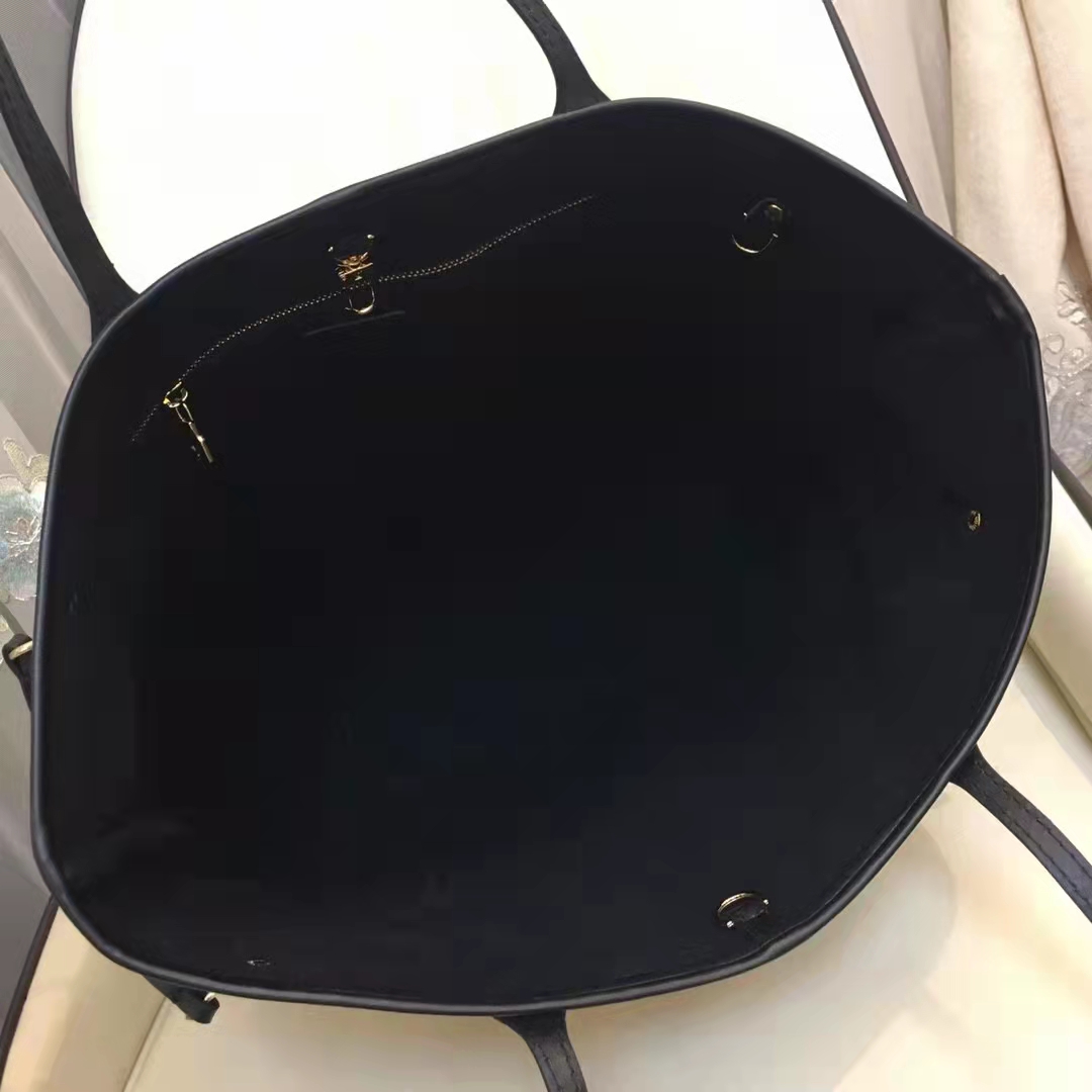 Louis Vuitton LV Women Neverfull MM Tote Crème Beige Grained Cowhide Leather