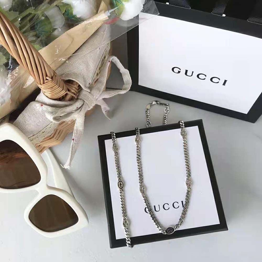 Gucci Women Thin Interlocking G Necklace