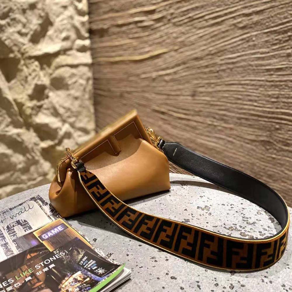 Fendi Women First Small Nappa Leather Bag-Brown