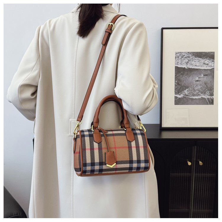 New casual retro plaid handbag PD042025051907