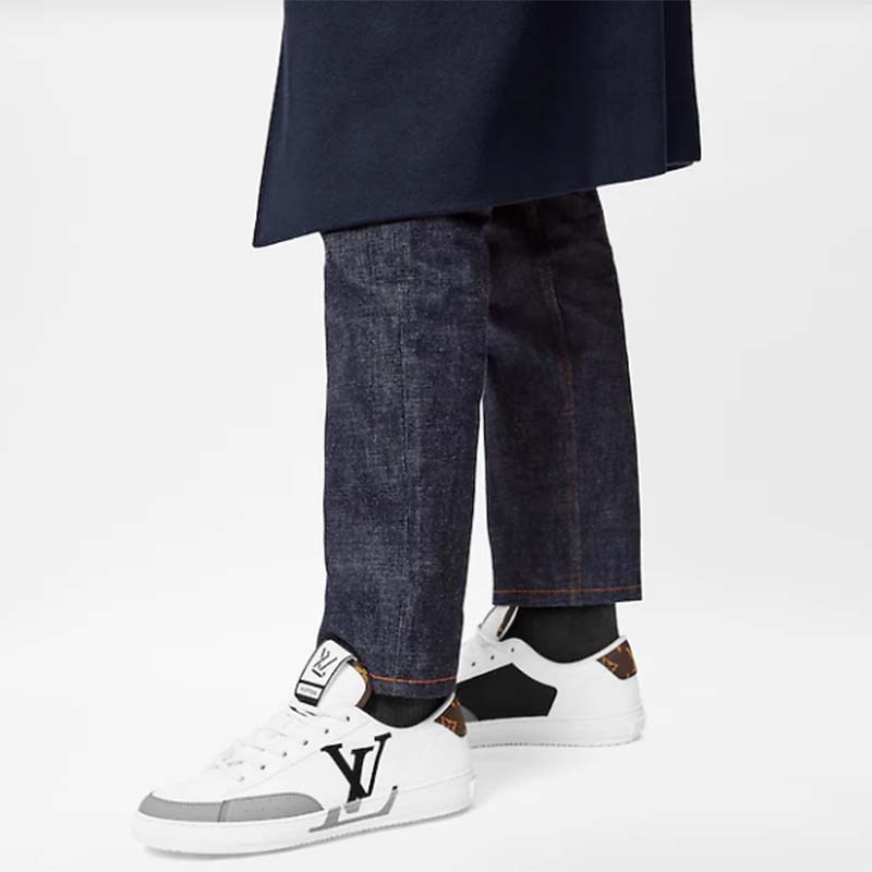 Louis Vuitton Unisex Charlie Sneaker Cacao Brown White Mix Recycled Bio-Based Materials