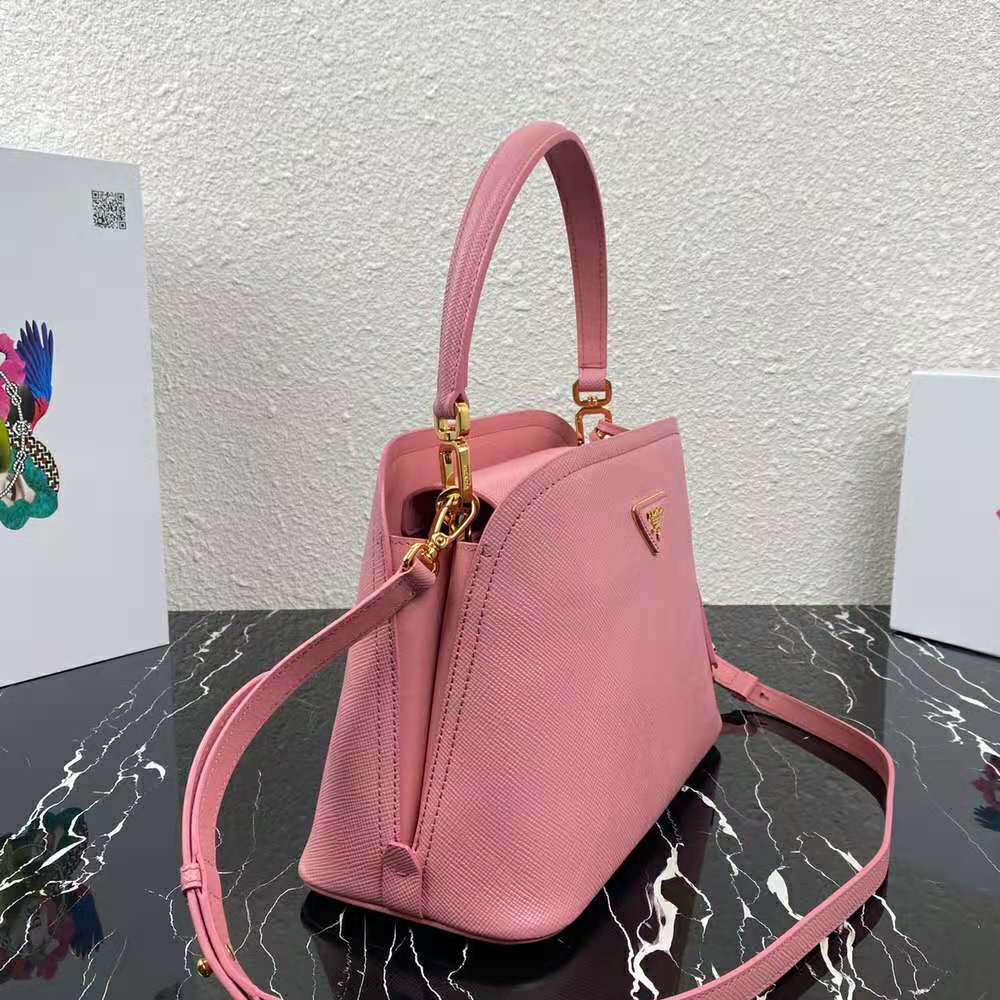 Prada Women Medium Saffiano Leather Prada Matinee Bag-Pink