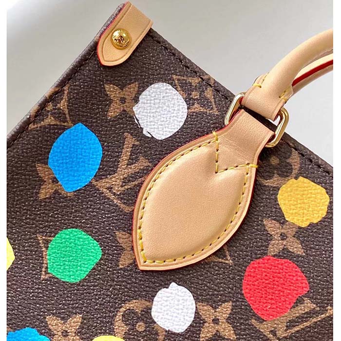Louis Vuitton Unisex LVxYK OnTheGo PM Monogram Coated Canvas 3D Painted Dots Print