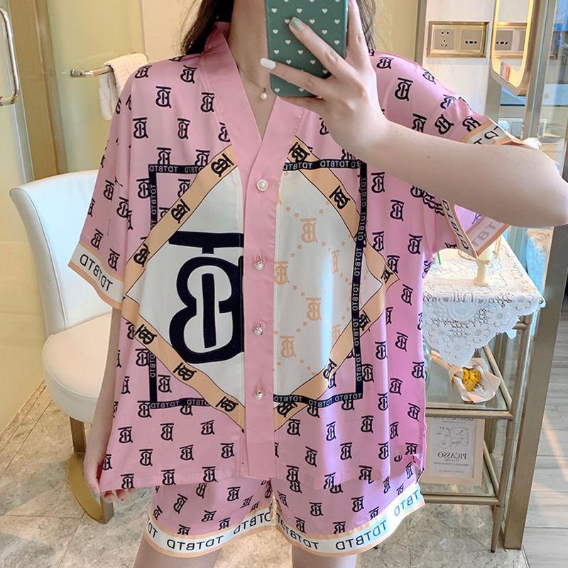 New Summer Thin Short Sleeve Ice Silk Pajamas 1024080203