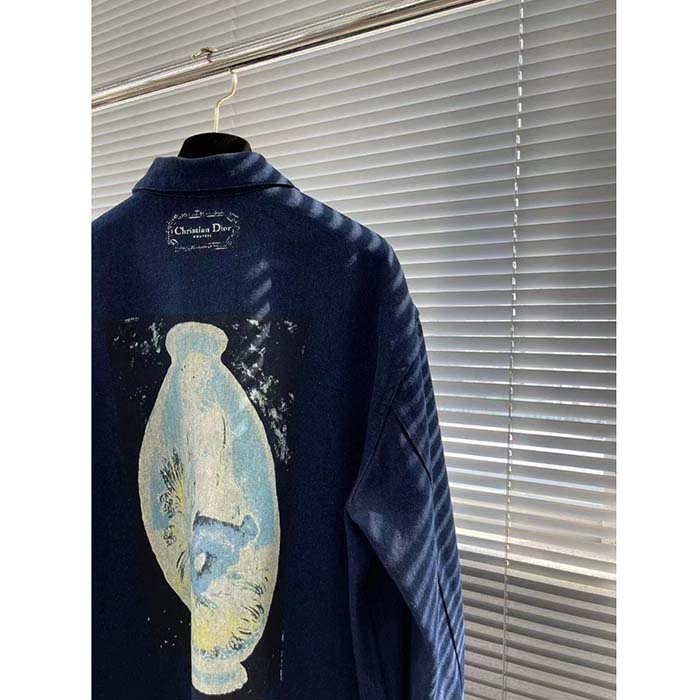 Dior Men CD Dior Duncan Grant Charleston Overshirt Raw Blue Cotton Twill