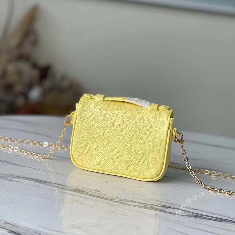Louis Vuitton LV Women Micro Métis Yellow Monogram Empreinte Embossed Supple Grained Cowhide