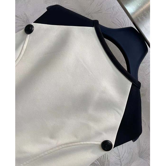 Louis Vuitton Women LV Fitted Scuba Dress Eggshell Beige 1AFF99