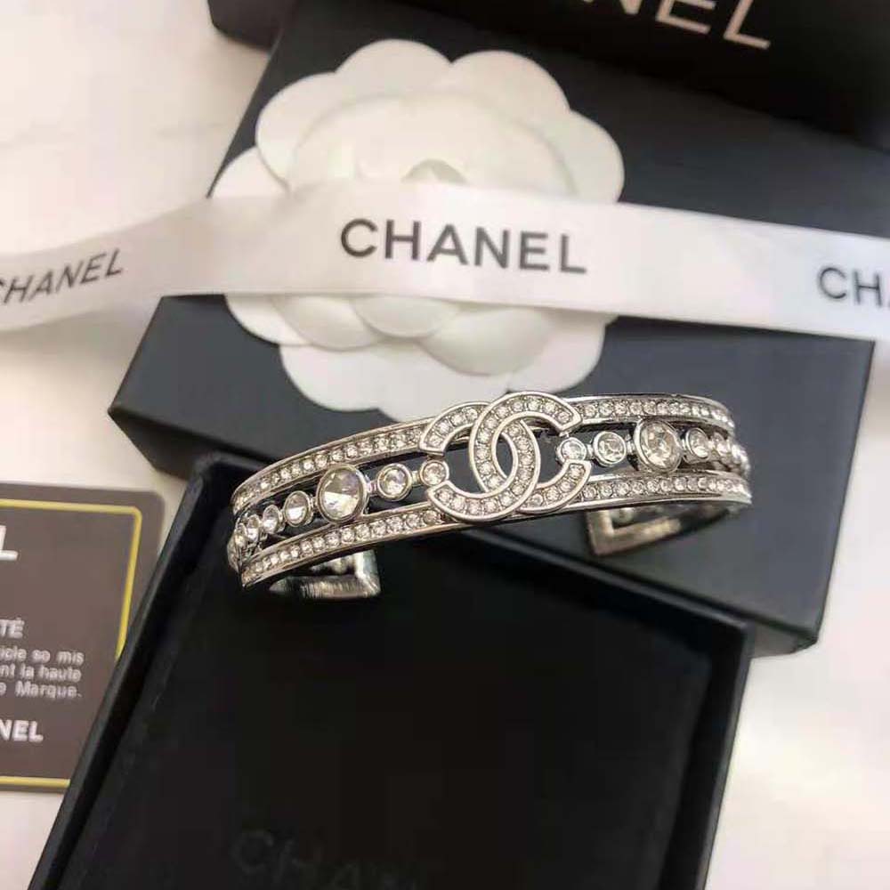Chanel Women Cuff in Metal & Strass