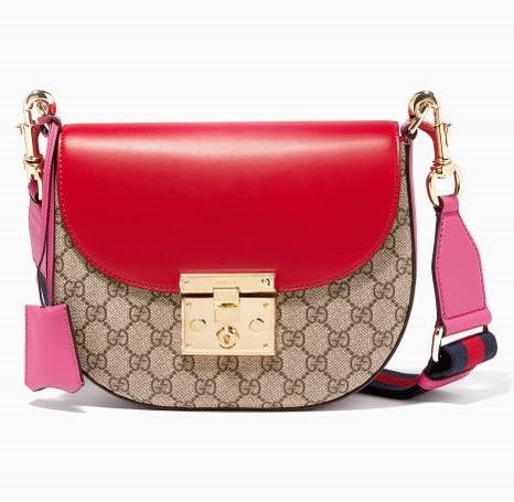 Gucci Padlock Medium GG Supreme Canvas Bag with Leather Top