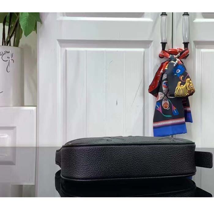 Louis Vuitton LV Women Mini Moon Black Monogram Empreinte Embossed Supple Grained Cowhide Leather