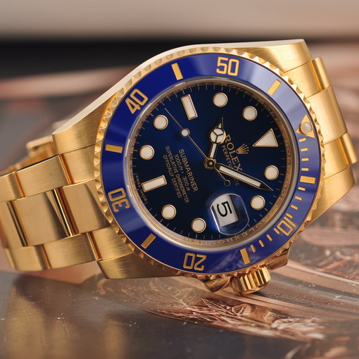 Rolex Submariner Date Blue Dial 18k Yellow Gold 41mm