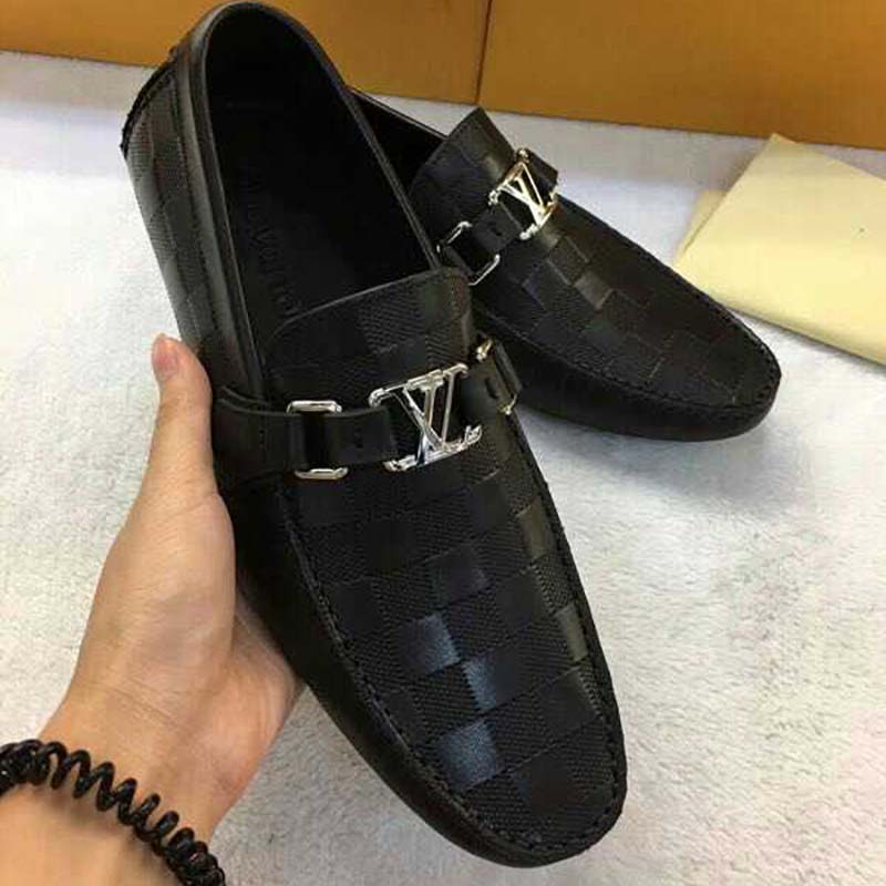Louis Vuitton LV Men Hockenheim Moccasin Shoes Black