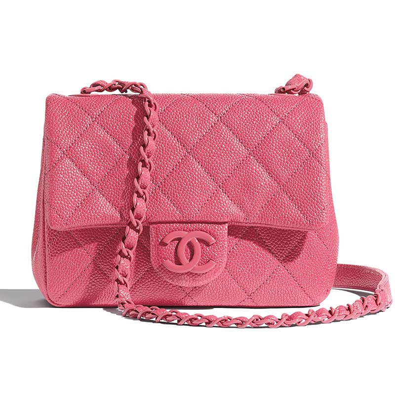 Chanel Women Flap Bag in Grained Calfskin Leather